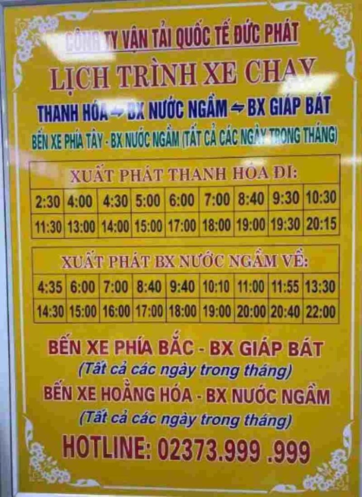 Số điện thoại xe đi Thanh Hóa 3