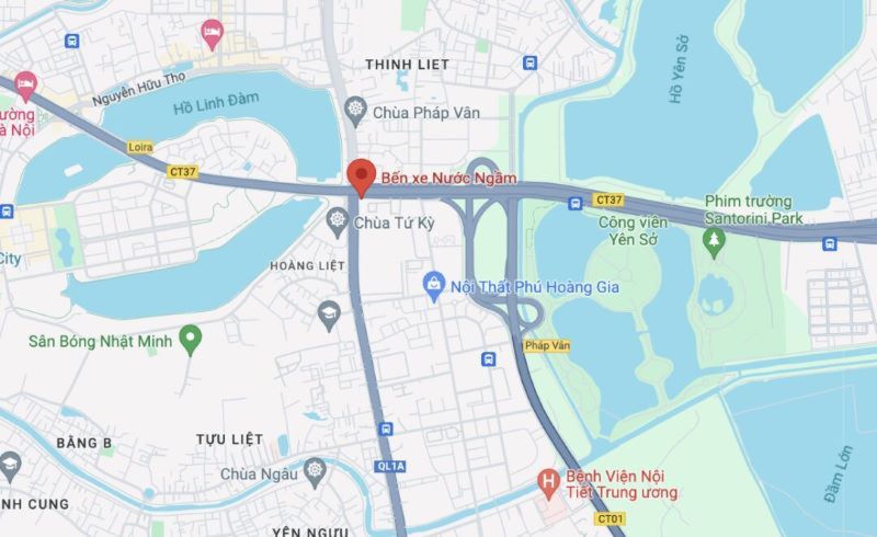 địa chỉ bến xe Nước Ngầm 2