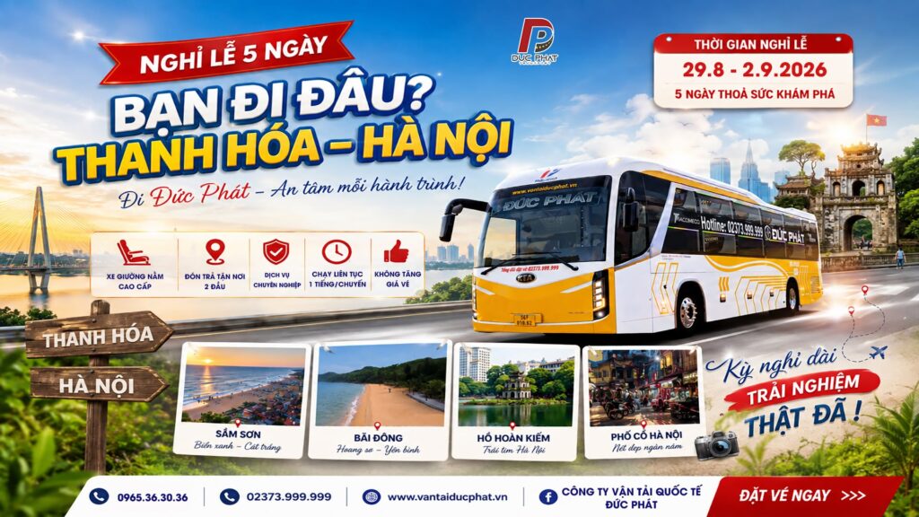 Nhà Xe từ Hà Nội về Thanh Hóa dịp 2/9