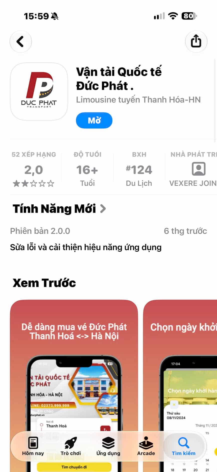 Giao diện ứng dụng Vận Tải Đức Phát